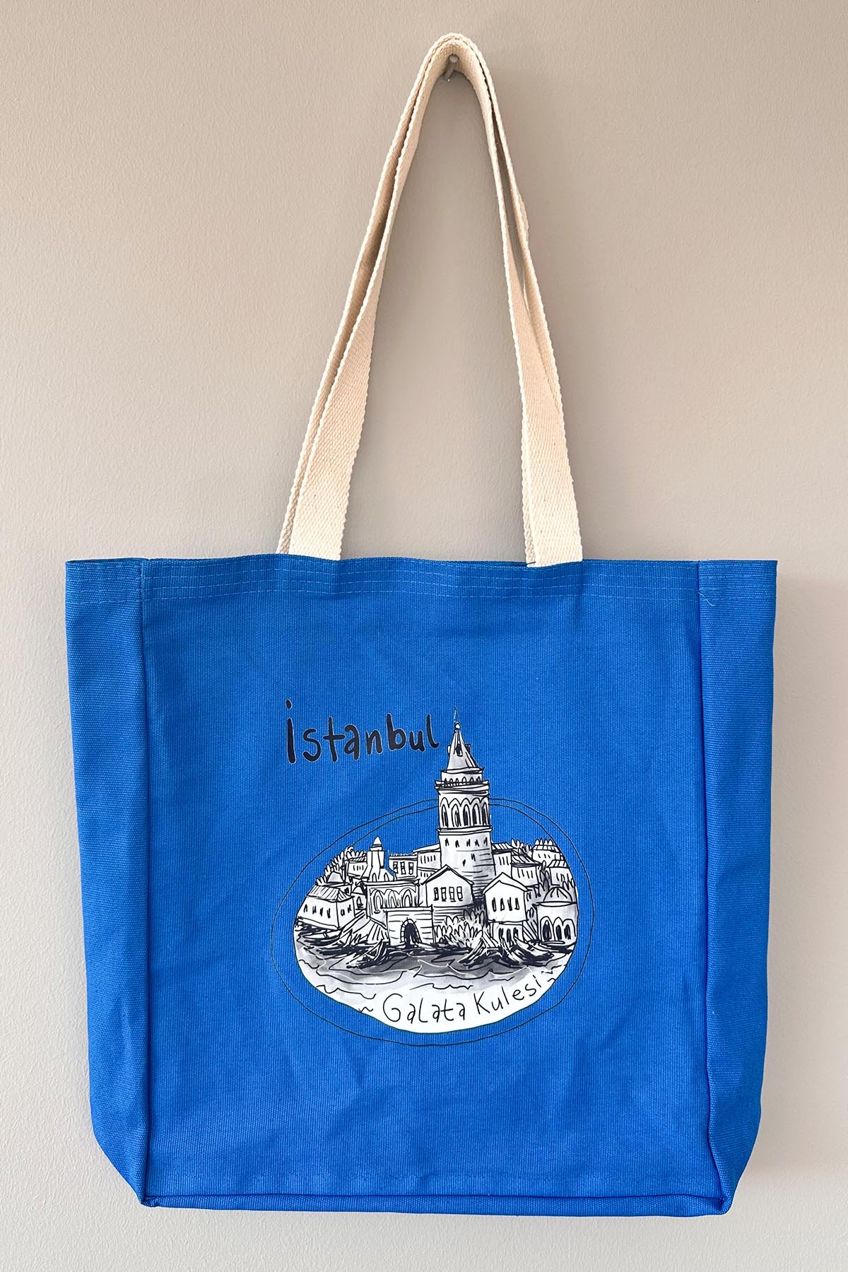 Bez Çanta Mavi Galata Kulesi 