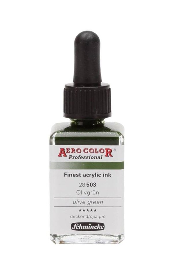 Schmincke Aero Color Akrilik Mürekkep 28 Ml 503 Olive Green 
