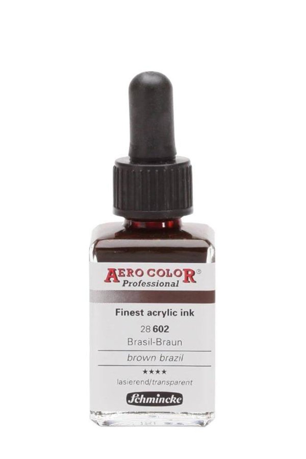 Schmincke Aero Color Akrilik Mürekkep 28 Ml 602 Brown Brazil 