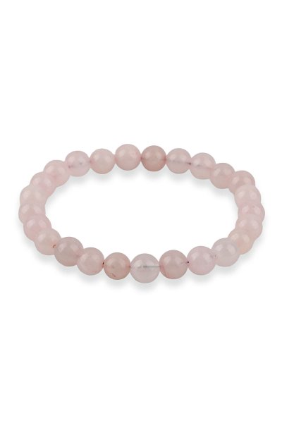 Pembe Kuvars Doğal Taş Bileklik