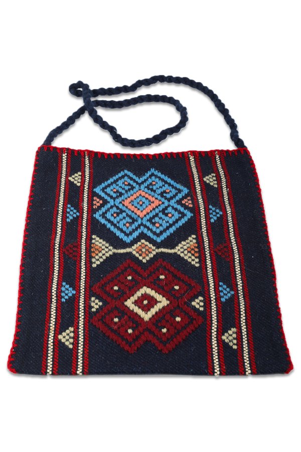 Karacakılavuz Dimi Dokuma Heybe Lacivert 