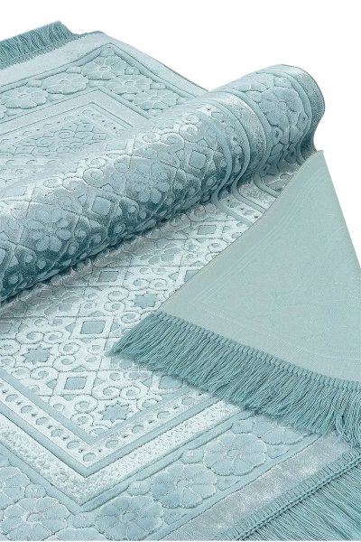 Kadife Seccade İnci Velvet Pearl Turkuaz