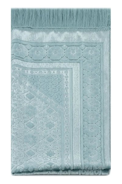 Kadife Seccade İnci Velvet Pearl Turkuaz 