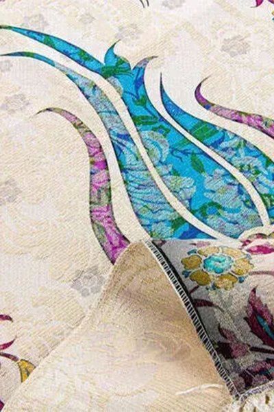 Çocuk Seccadesi İnce Laleli Mavi