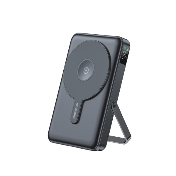 Recci Rpb-w27 Galaxy Serisi Dijital Led Göstergeli Kablosuz Şarj Özellikli Type-c Ve Lightning Kablolu Powerbank 20w 10.000mah 