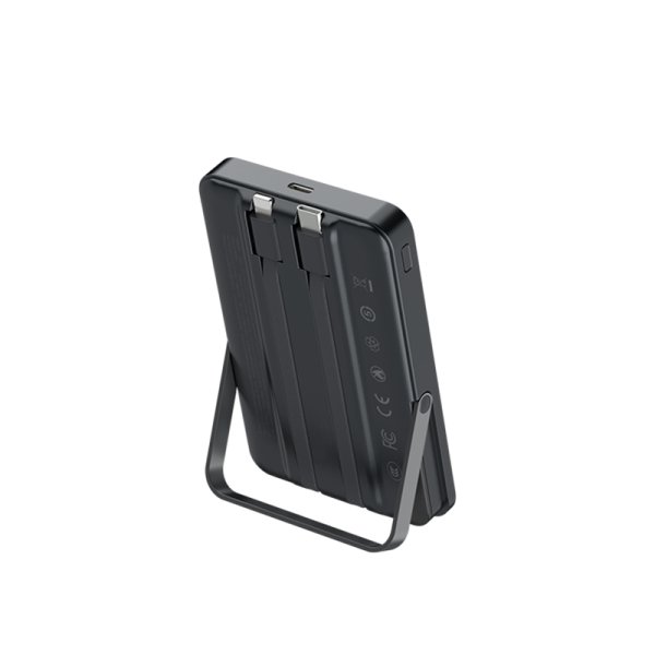 Recci Rpb-w27 Galaxy Serisi Dijital Led Göstergeli Kablosuz Şarj Özellikli Type-c Ve Lightning Kablolu Powerbank 20w 10.000mah 
