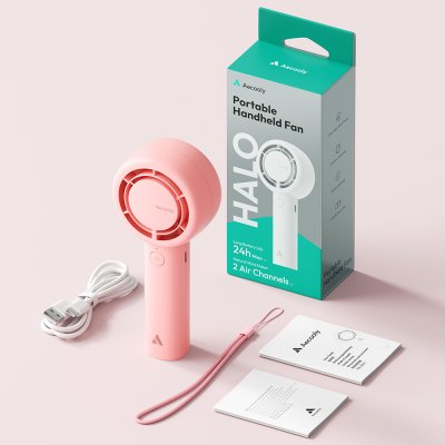Aecooly Pb01-a İç Spiralli Çift Halka Hava Akışı Teknolojili 5 Kademeli Portatif Soğutucu El Fanı 