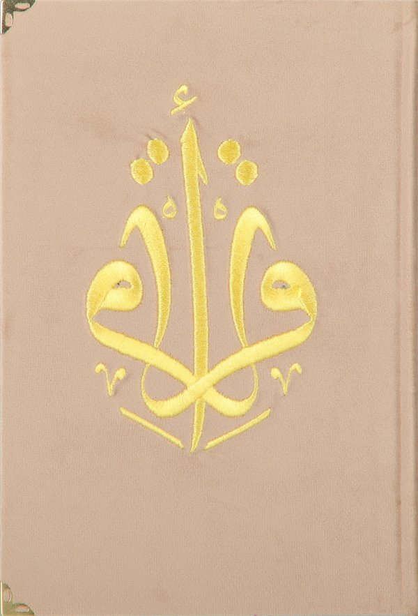Kuranı Kerim Orta Boy (kadife Nakışlı Vizon) 