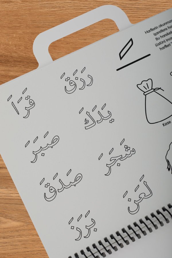 Yıkanabilir Elifba Harekeler Çanta Kitap 