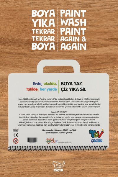 Yıkanabilir Elifba Harfler Çanta Kitap