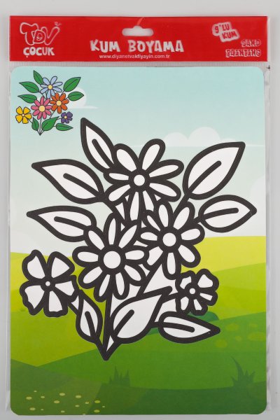 Kum Boyama Çiçekler
