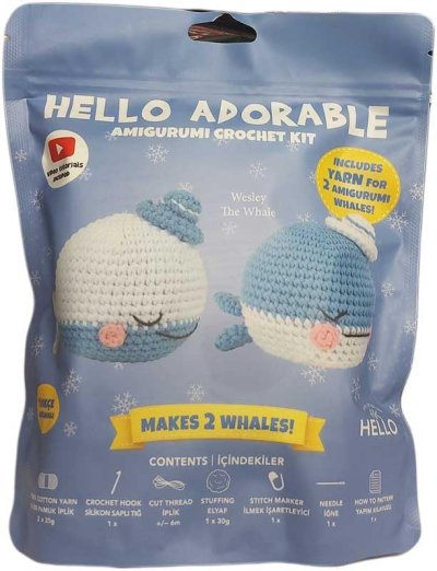 H.Crafts Adorable Amigurumi Kit- Wesley The Whale