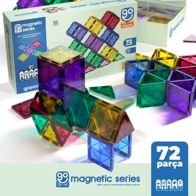 Gotoys Magna-tiles Manyetik Blok 72 Parça 