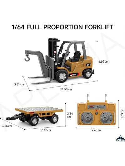 Seher 8 Yönlü Uzaktan Kum. 2.4ghz Metal Forklift
