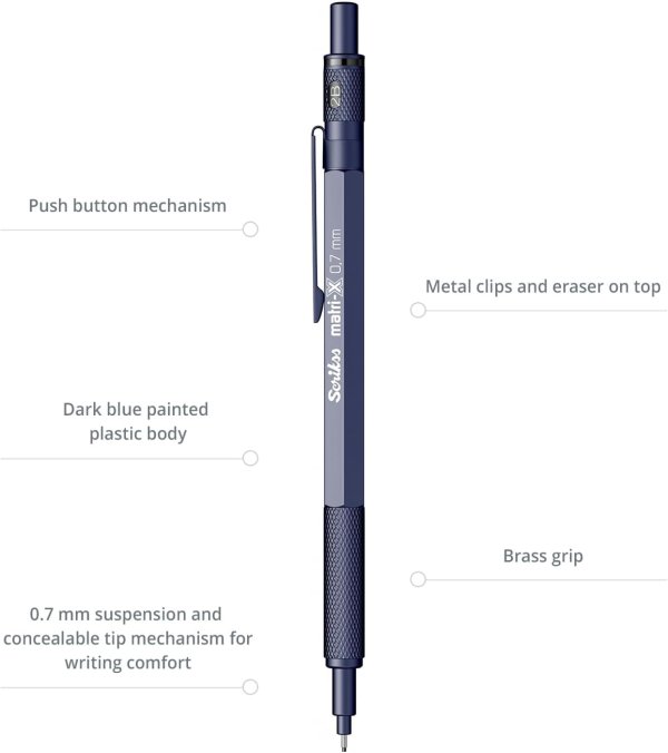 Scrikss Matri-x 0.7mm Versatil Kalem Y Renkler16-- 
