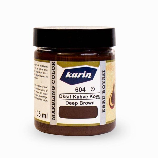 Karin Ebru Boyası 604 Oksit Kahve Koyu 105 Ml 
