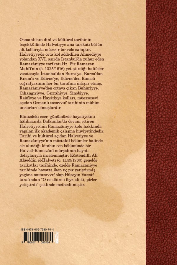 Üç Pirin Mürşidi Halvetiyye Ramazaniyye Kolu Ve Köstendilli Ali Alaeddin Efendi 