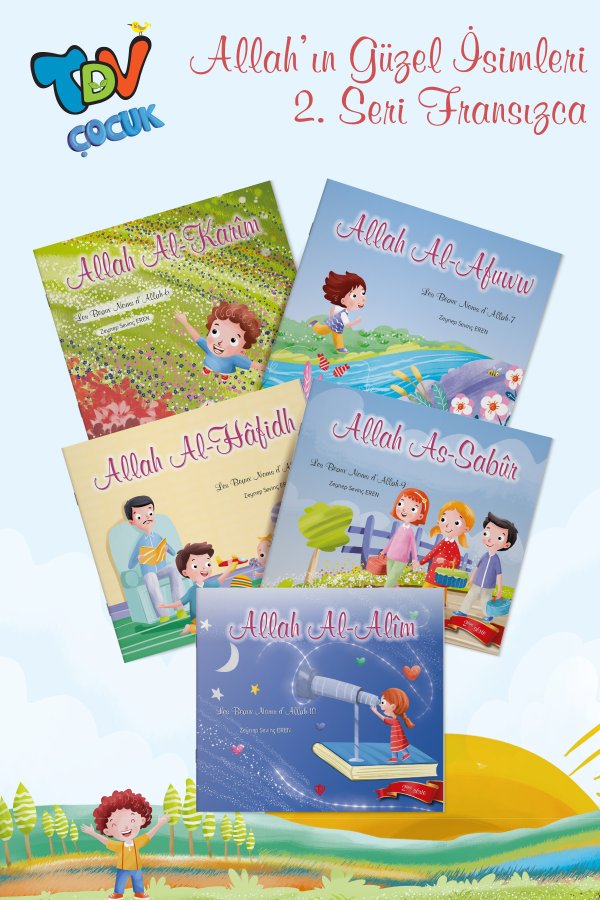 Les Beaux Noms D' Allah ( Allahın Güzel İsimleri 2 Set 5 Kitap ) 