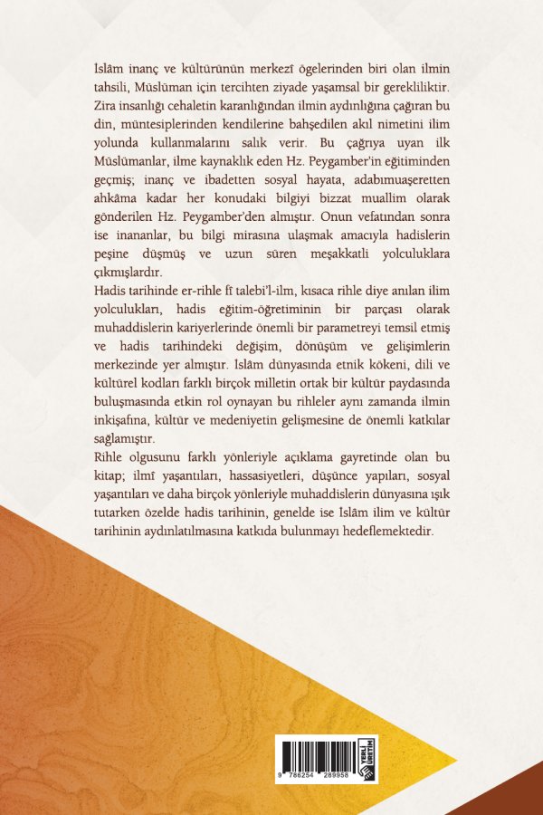 Hadis Tarihinde İlim Yolculukları Rihleler 